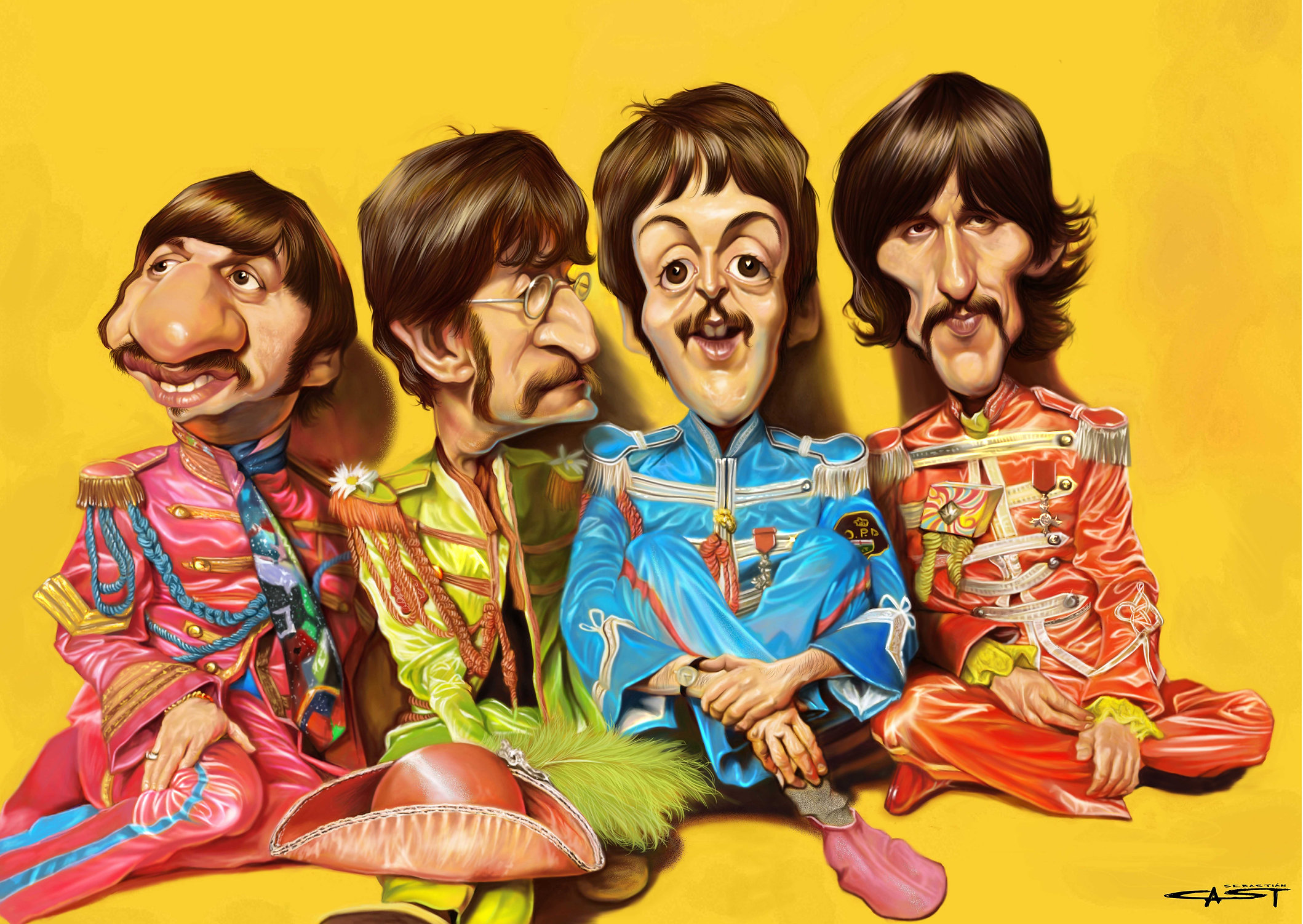Ringo, John, Paul and George 1000 Piece Jigsaw Puzzle