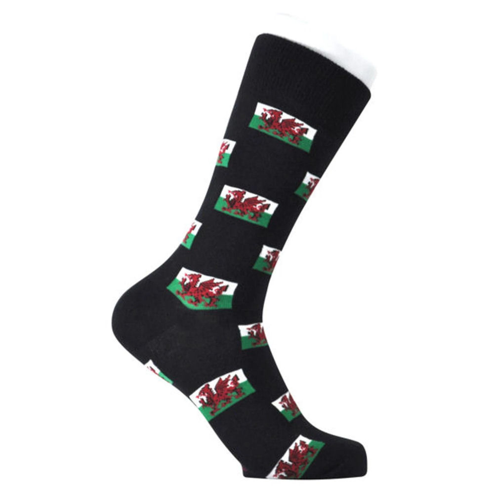 Welsh Flag Dragon Socks Mens | Size 6-11 UK - Image 4