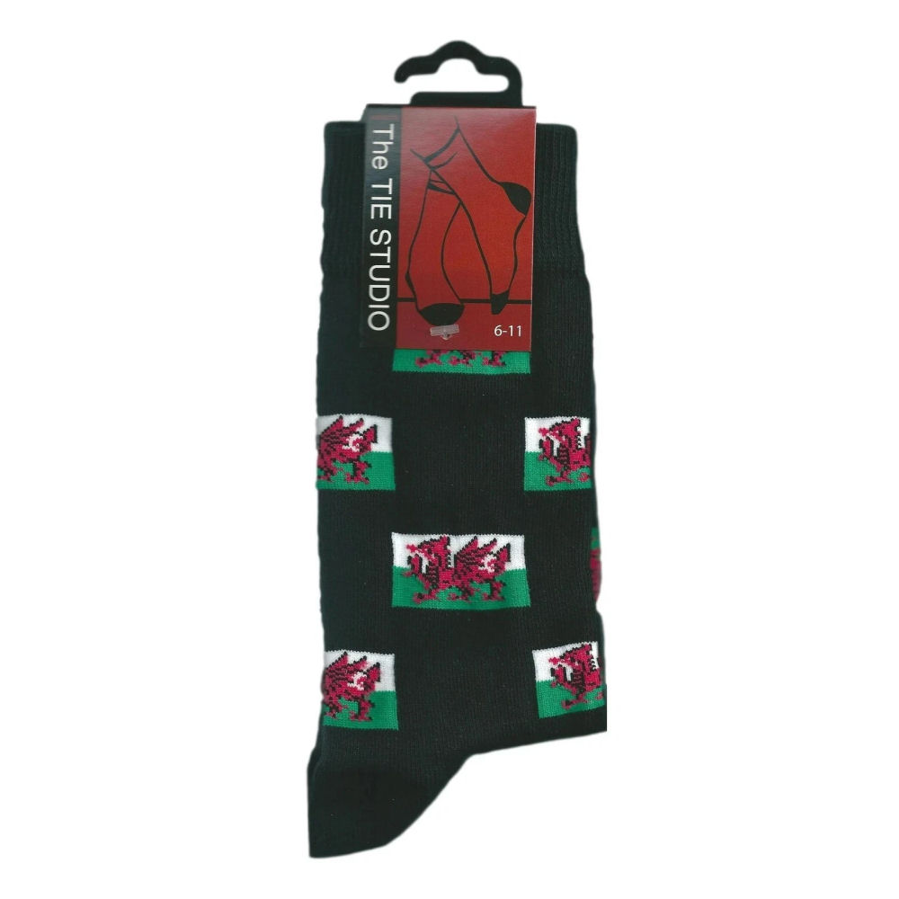 Welsh Flag Dragon Socks Mens | Size 6-11 UK - Image 5