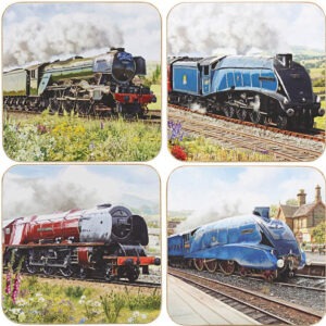 classic steam train coasters