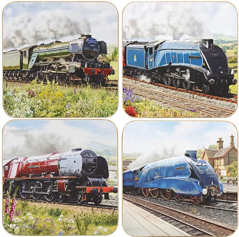 classic steam train coasters